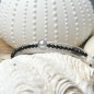 Grey 7,72mm Tahitian Pearl Rhodium Silver Bracelet