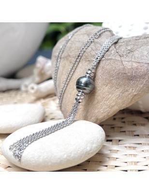 Collana con perla di Tahiti