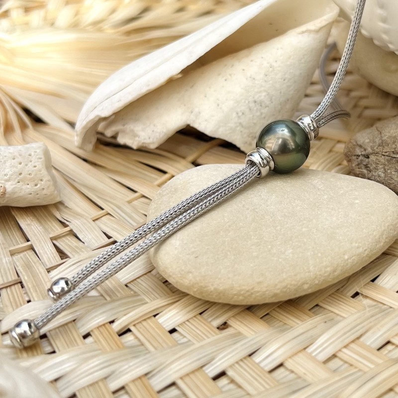 Maeva - Tahitian Pearl Silver Necklace