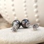 Metetini - Tahitian Pearl Silver Ear Studs