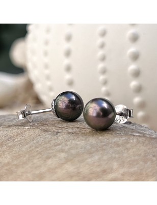 tahitian pearl ear studs price