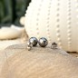 Heiura - Tahitian pearls sterling silver earrings