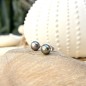 Heiura - Tahitian pearls sterling silver earrings
