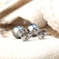 Heiura - Tahitian pearls sterling silver earrings
