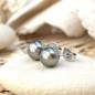 Heiura - Boucles d'oreilles argent perles de Tahiti
