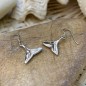 Boucles d'Oreilles Argent Rhodié Raie Manta Nacre de Tahiti