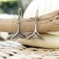 Mother of Pearl Manta Ray Rhodium Silver Earrings