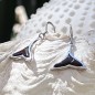 Boucles d'Oreilles Argent Rhodié Raie Manta Coprah
