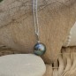 Peacock Blue 11,49mm Tahitian Pearl Pendant