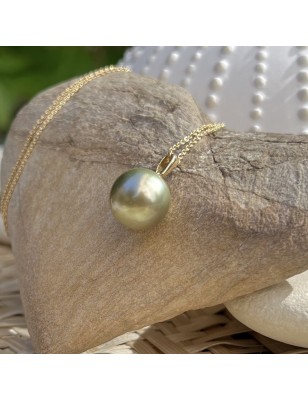 prix pendentif or perle tahiti lagon vert