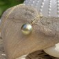 Hura - Pendentif Oro 750 Perla de Tahití Verde Laguna 13mm