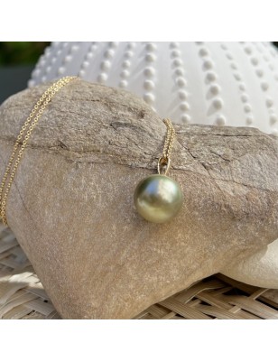 prix pendentif or perle tahiti lagon vert
