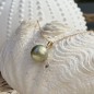 Hura - Pendentif Oro 750 Perla de Tahití Verde Laguna 13mm
