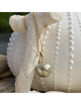 prix pendentif or perle tahiti lagon vert