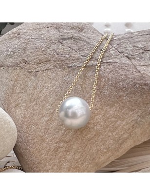 collier or perle de Tahiti prix perle blanche