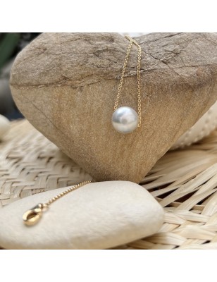 collier or perle de Tahiti prix perle blanche