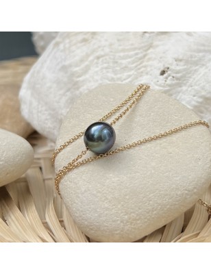 achat collier en or jaune vraie perle de tahiti prix - perla di tahiti