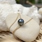 Maea - 8,90mm Tahitian Pearl 18k Gold Necklace