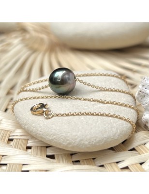 achat collier or perle Tahiti peacock prix perle d'huître