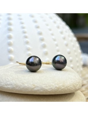 real Tahitian pearl 18 carat gold earrings studs price