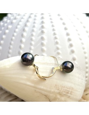 Boucles d'oreilles or 18 carats véritables perles de Tahiti prix