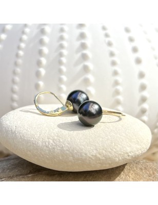 Pendientes con perla de Tahití