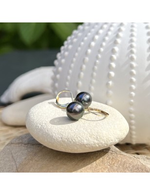 real Tahitian pearl 18 carat gold earrings studs price