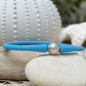 9,43mm Pink Freshwater Pearl Blue Bracelet