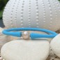 9,43mm Pink Freshwater Pearl Blue Bracelet
