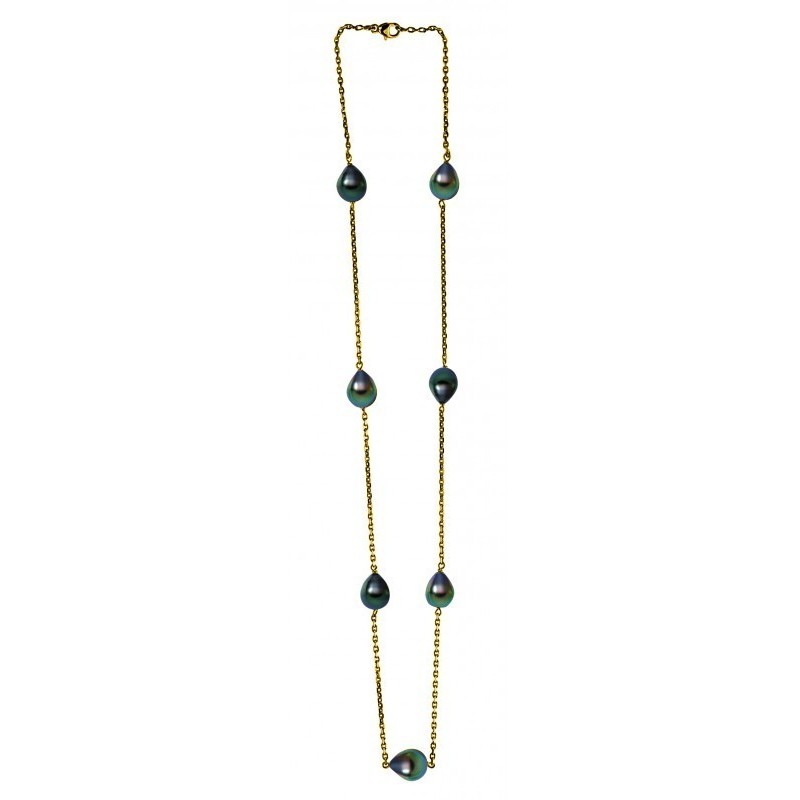 Collar de oro 750/00 con perlas de Tahití