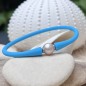 9,43mm Pink Freshwater Pearl Blue Bracelet