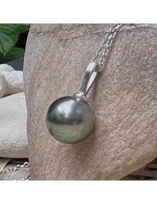 tahitian pearl silver pendant price - perla Tahiti - tahitian jewelry - tahitian jewerly stores