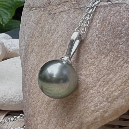 tahitian pearl silver pendant price - perla Tahiti - tahitian jewelry - tahitian jewerly stores