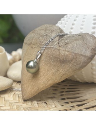 tahitian pearl silver pendant price - perla Tahiti - tahitian jewelry - tahitian jewerly stores