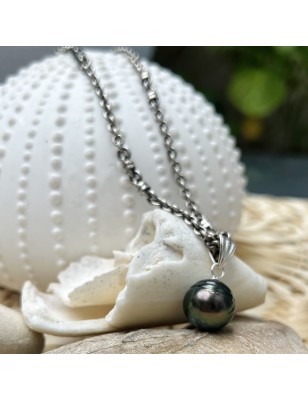 collier homme perle de Tahiti prix grosse perle noire - perle pour homme