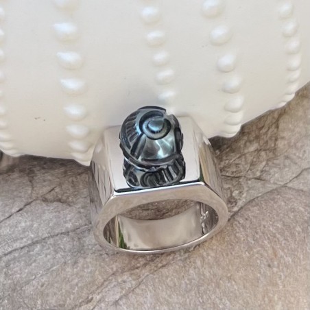 bague homme perle de tahiti prix perle gravée bijoux tahitiens