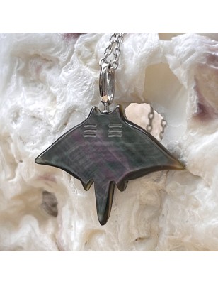 raie manta pendentif femme nacre tahiti prix perle huitre