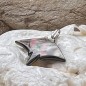 Pendentif Raie Manta Argent Rhodié Nacre de Tahiti