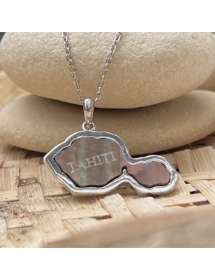 carte Tahiti pendentif argent nacre de Tahiti prix - pourquoi appelle t'on Tahiti la Raquette ?