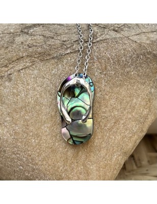 Savate - Pendentif Argent Rhodié et Nacre d'Abalone