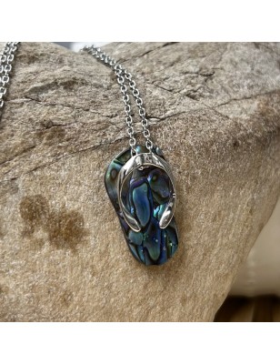 Savate - Rhodium Silver Abalone Savannah Pendant