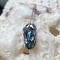 Savate - Rhodium Silver Abalone Savannah Pendant
