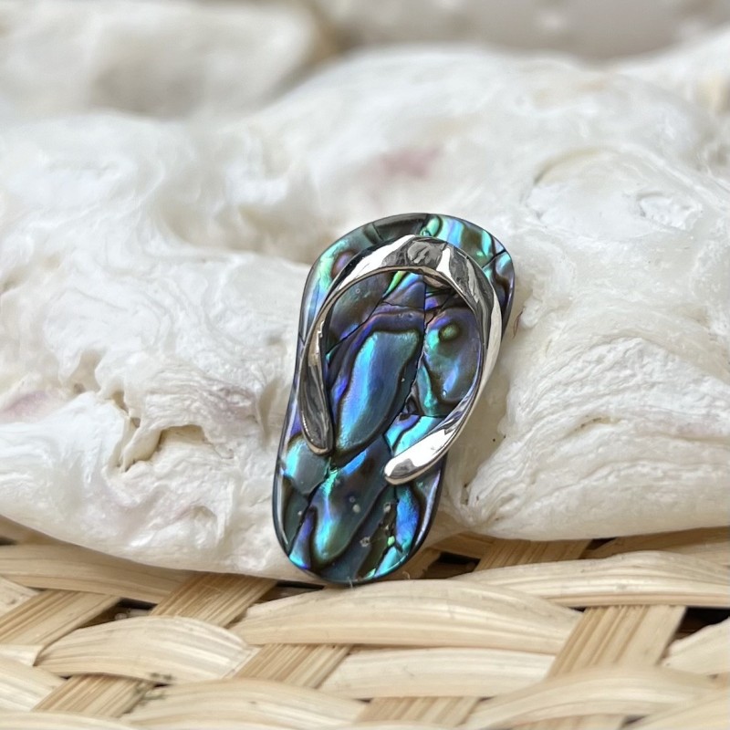 Savate - Rhodium Silver Abalone Savannah Pendant