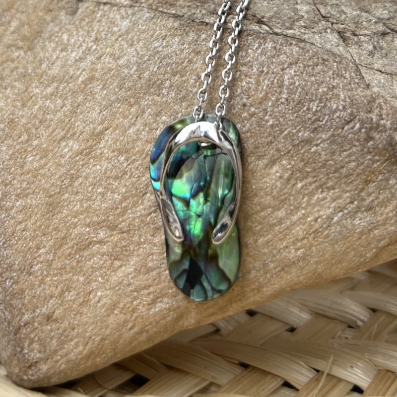 Savate - Abalone and Silver Savannah Pendant