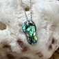 Savate - Abalone and Silver Savannah Pendant