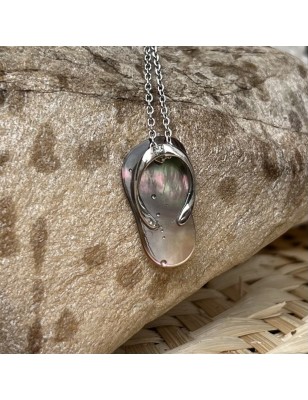 prix pendentif sandale nacre perlière Tahiti signification