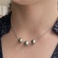 Cola - Collier Tahiti-Perlen Grau - Rhodiniertes Silber