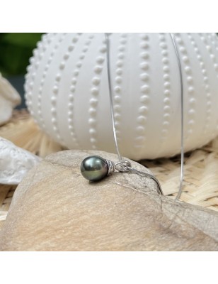 Isa - Tahitian Pearl Silver Necklace