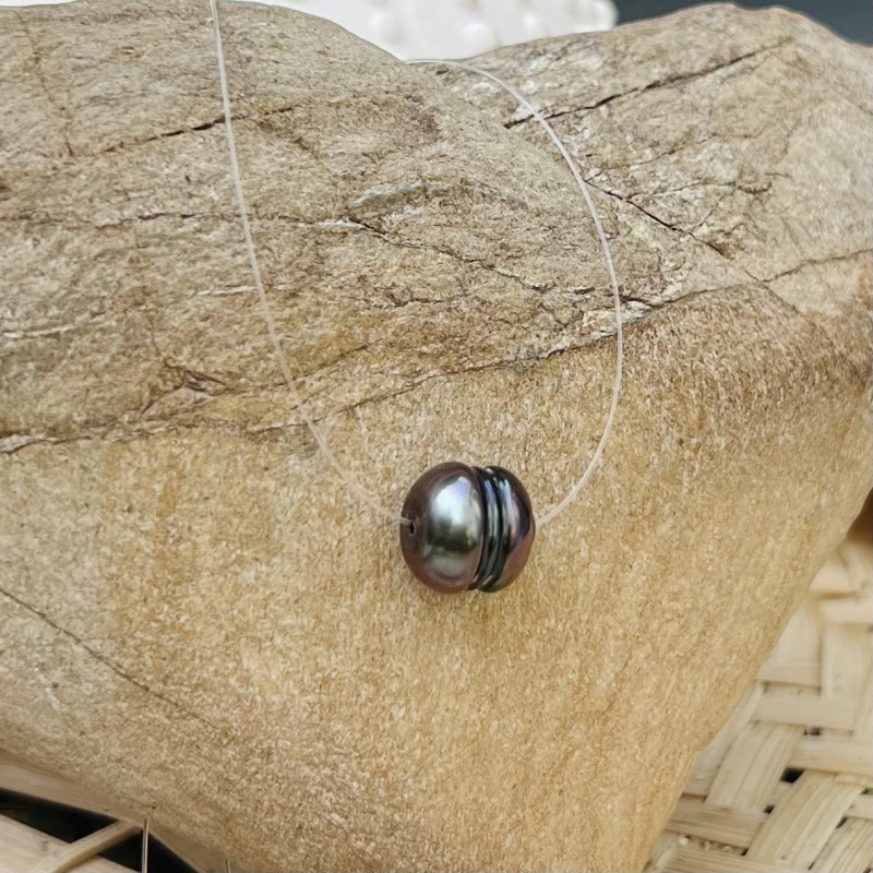 Transludia - Real Blue Pink Tahitian Pearl Necklace