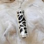 Equilibrium Tiki Pendant - Rhodium Silver - Onyx